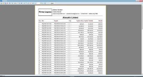 Veresiye Defteri — Alacaklı Müşteri Listesi ekranı
