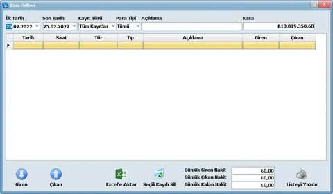 Veresiye Defteri — Kasa Defteri ekranı