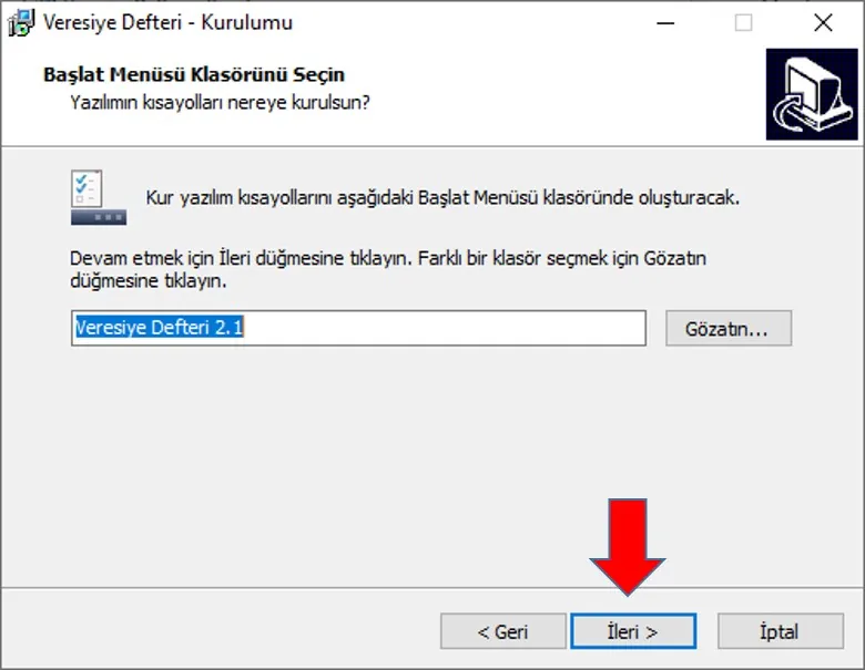 Kurulum adımı 5