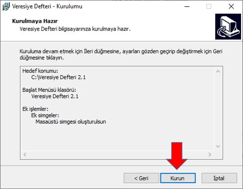 Kurulum adımı 7